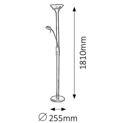 Rabalux - Aptumšojama grīgas lampa 1xR7s/230W + 1xG9/40W