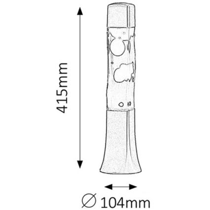 Rabalux 4109 - Lavas lampa MARSHAL 1xE14/25W/230V