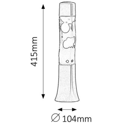 Rabalux - Lavas lampa 1xE14/25W/230V