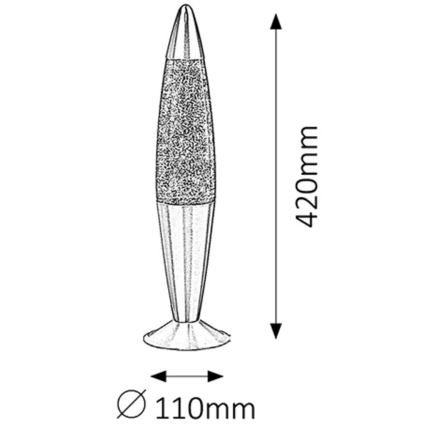 Rabalux - Lavas lampa 1xE14/25W/230V