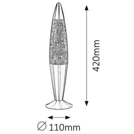 Rabalux - Lavas lampa 1xE14/25W/230V