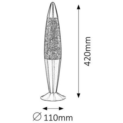 Rabalux - Lavas lampa 1xE14/25W/230V