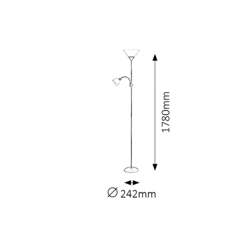 Rabalux - Stāvlampa 1xE27/100W+1xE14/25W/230V