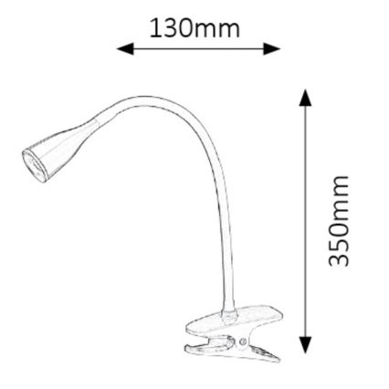 Rabalux - LED Galda lampa ar fiksatoru 1xLED/4,5W/230V