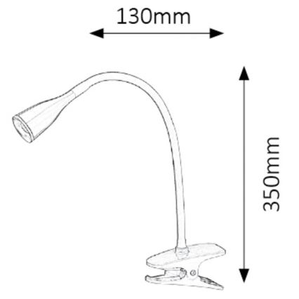 Rabalux - LED Galda lampa ar fiksatoru 1xLED/4,5W/230V