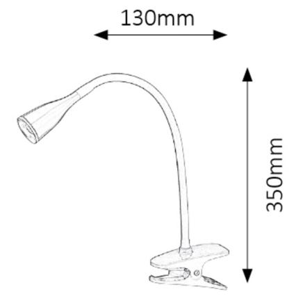 Rabalux - LED Galda lampa ar fiksatoru 1xLED/4,5W/230V