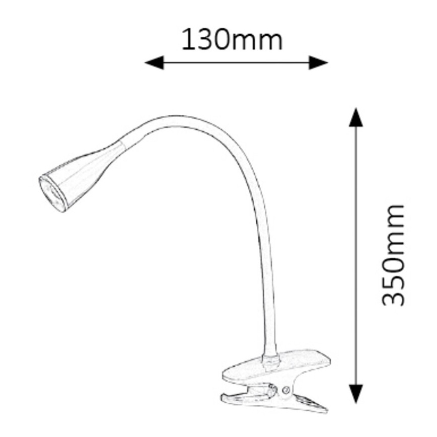 Rabalux - LED Galda lampa ar fiksatoru 1xLED/4,5W/230V