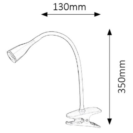 Rabalux - LED Galda lampa ar fiksatoru 1xLED/4,5W/230V