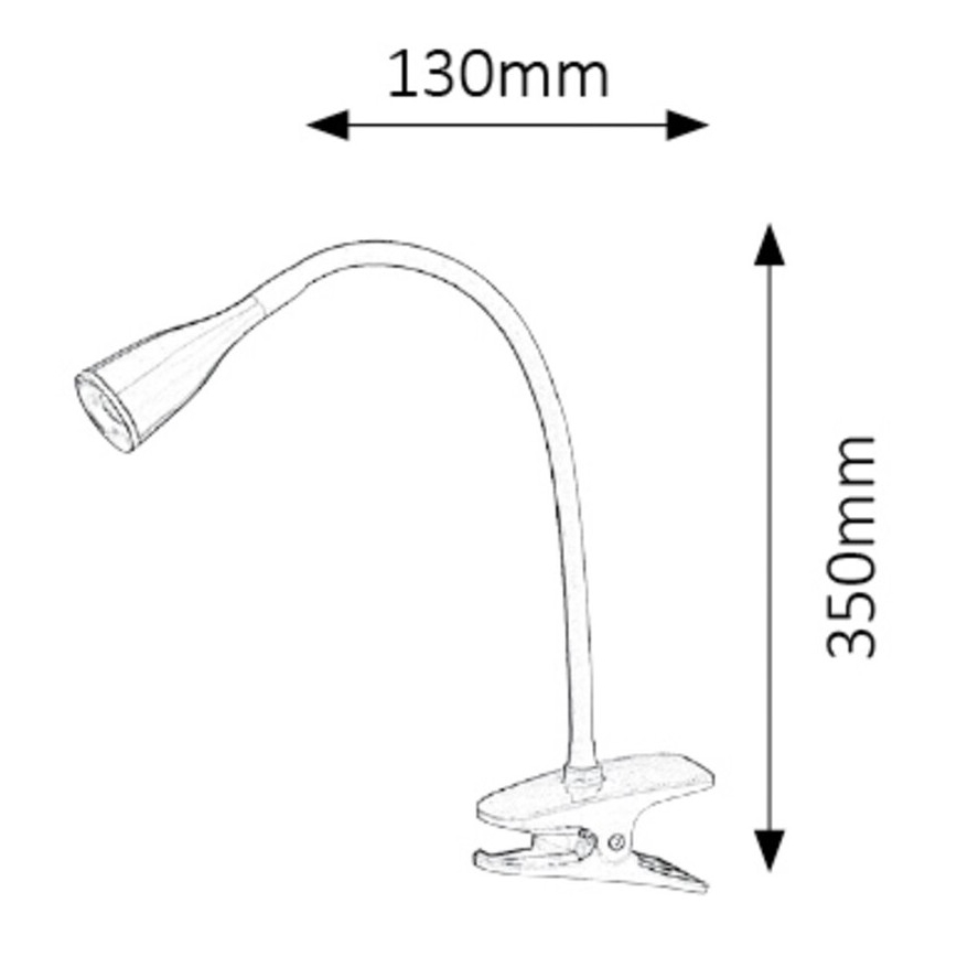 Rabalux - LED Galda lampa ar fiksatoru 1xLED/4,5W/230V