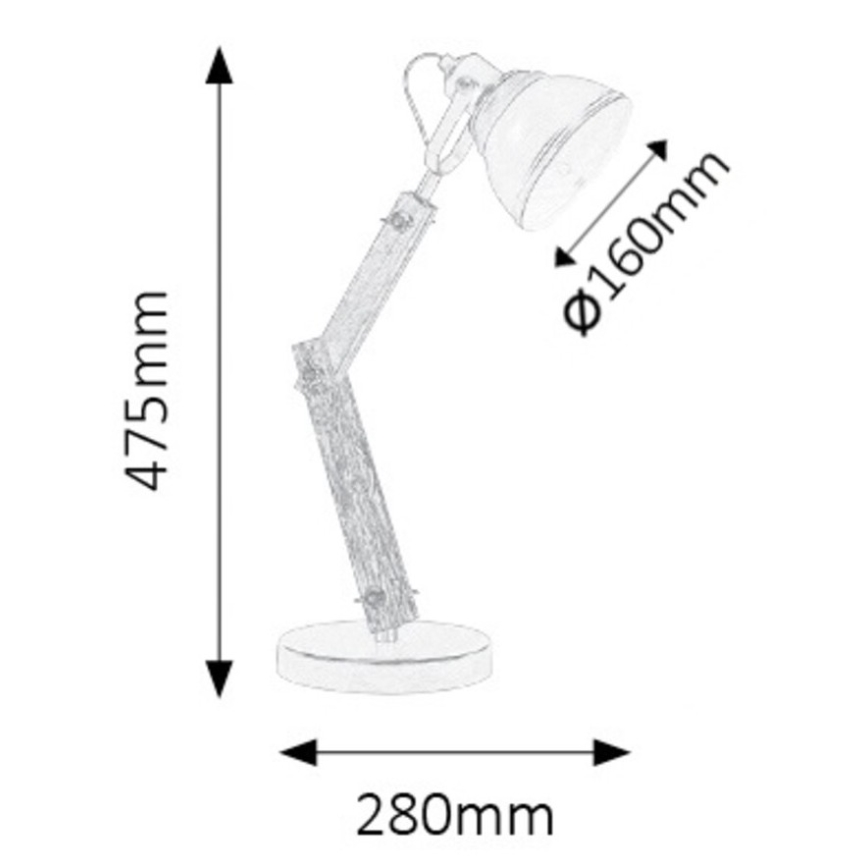 Rabalux - Galda lampa 1xE14/15W/230V melns