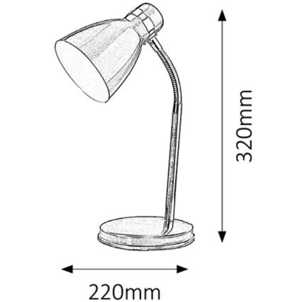 Rabalux 4207 - Galda lampa PATRIC 1xE14/40W/230V