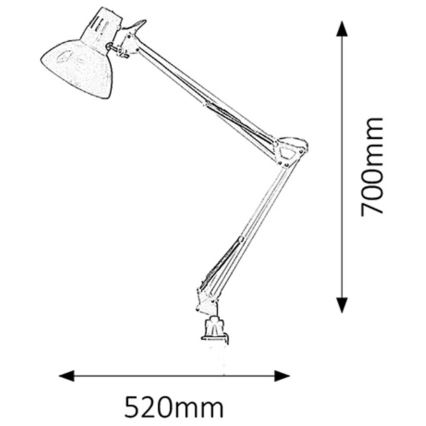 Rabalux 4216 - Galda lampa ARNO 1xE27/60W/230V