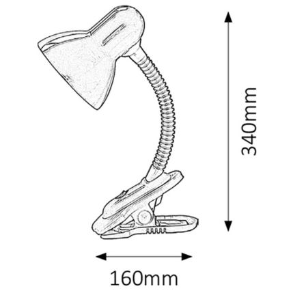 Rabalux 4260 - lampa ar fiksatoru DENNIS 1xE27/40W/230V