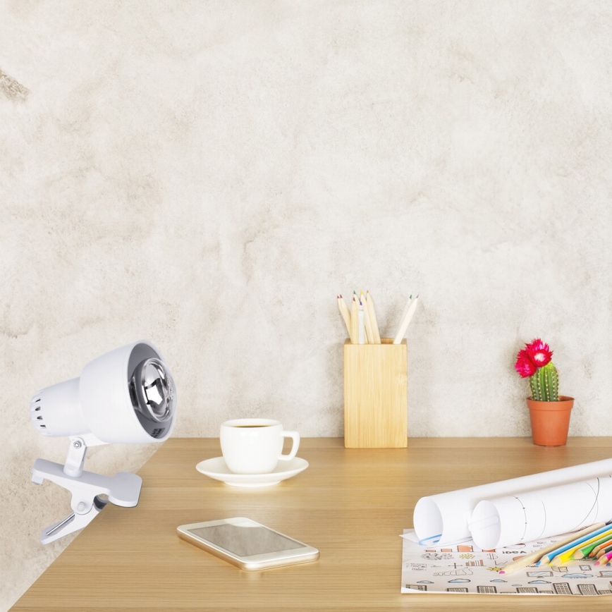 Rabalux - Lampa ar fiksatoru 1xE14/40W/230V balta