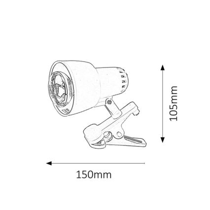 Rabalux - Lampa ar fiksatoru 1xE14/40W/230V balta