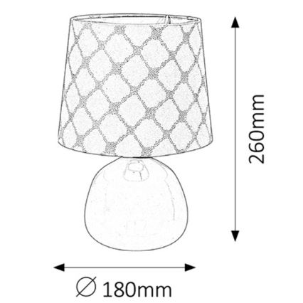 Rabalux - Galda lampa E14/40W balts