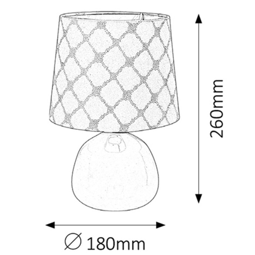 Rabalux - Galda lampa E14/40W balts