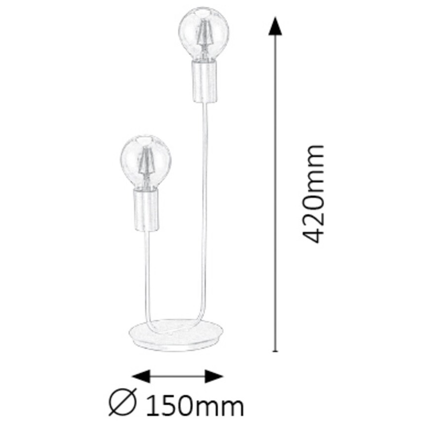 Rabalux - Galda lampa 2xE27/15W/230V