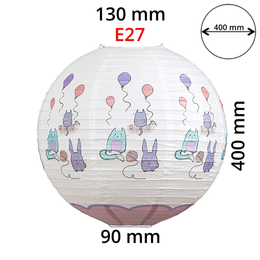 Rabalux 4632 - Bērnu abažūrs bērnu lustrai CATHY E27 d. 40 cm