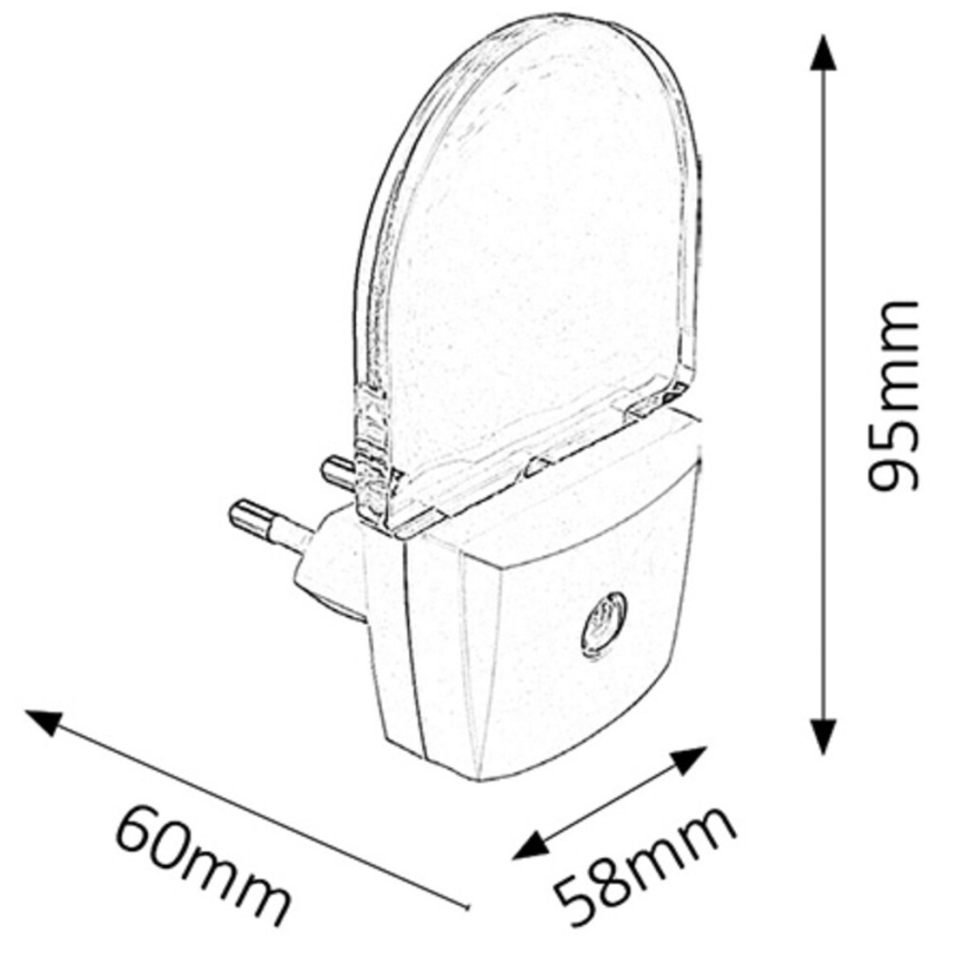 Rabalux - LED Kontaktligzdas lampa 1xLED/0,5W/230V