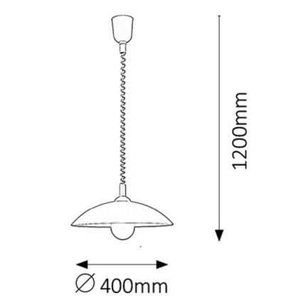 Rabalux - Regulējama lustra 1xE27/60W/230V