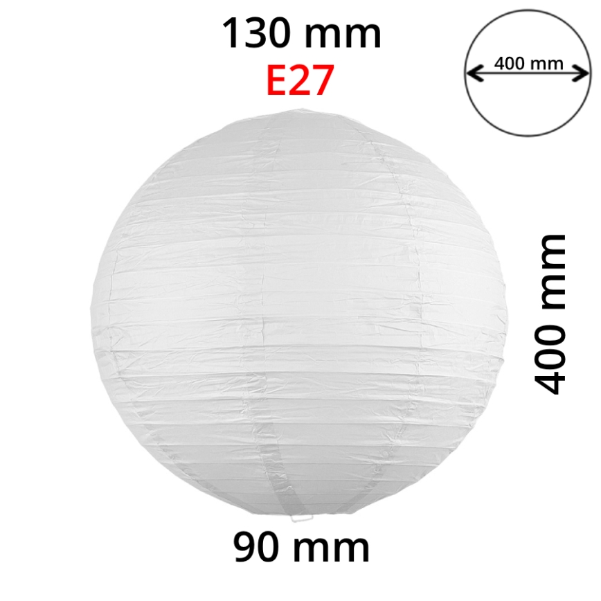 Rabalux 4898 - Lustras abažūrs RICE balta E27 d. 40 cm