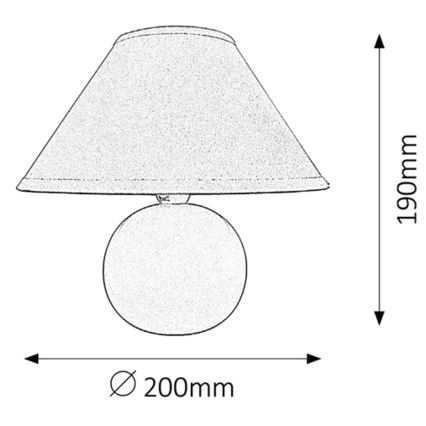 Rabalux 4907 -  Galda lampa ARIEL 1xE14/40W/230V