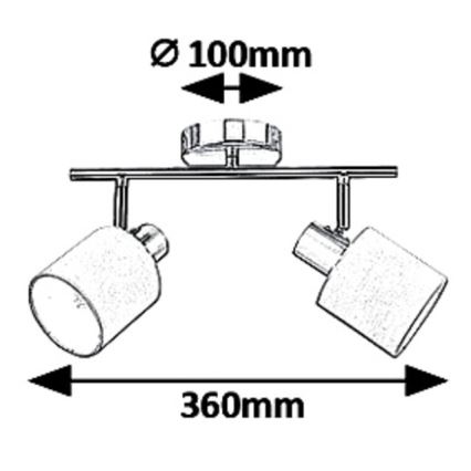 Rabalux 5010 - Lampa NATINA 2xE14/25W/230V