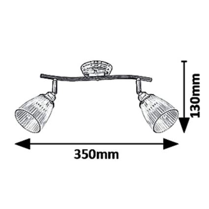 Lampa 2xE14/40W/230V