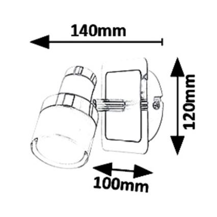 Rabalux 5021 - LED Sienas starmetis HAROLD LED/5W/230V IP44