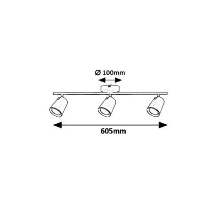 Rabalux - LED Starmetis 3xLED/6W/230V