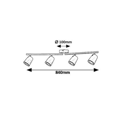 Rabalux 5048 - LED lampa SOLANGE 4xLED/6W/230V