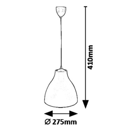 Rabalux - Pakarināmā lustra ar trosi 1xE27/40W/230V Ø 27,5 cm