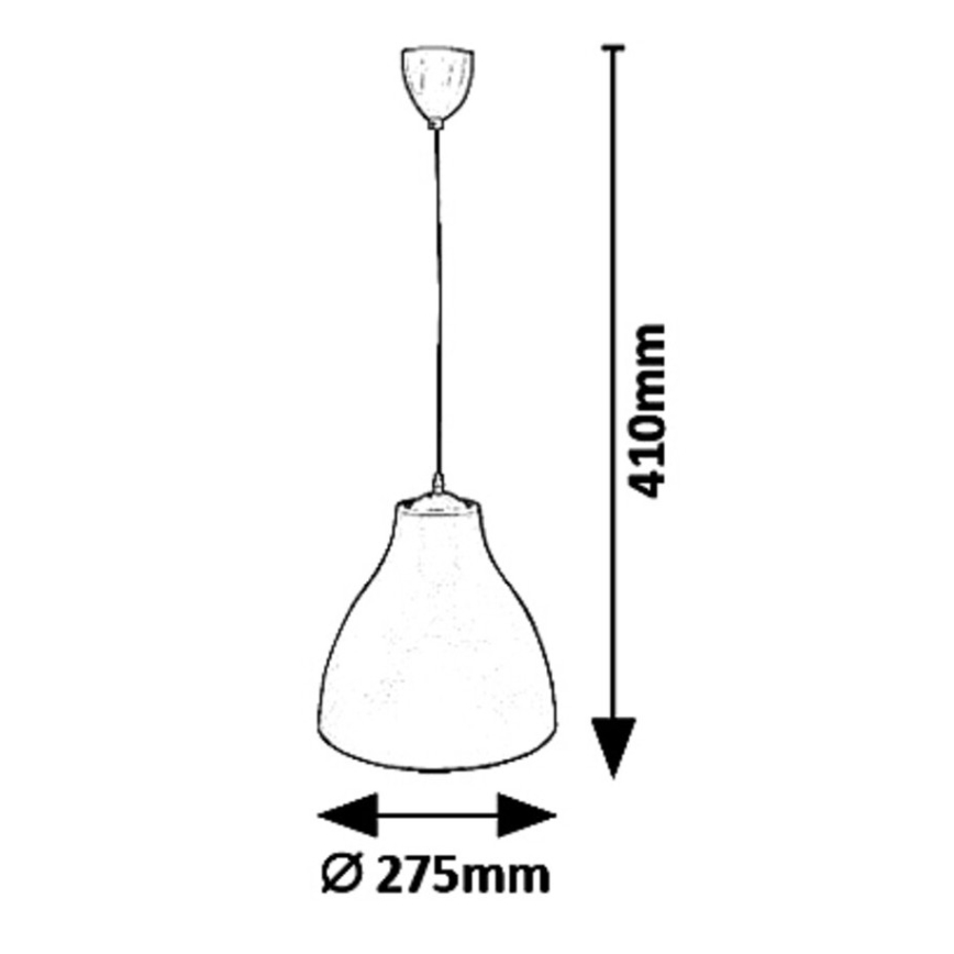 Rabalux - Pakarināmā lustra ar trosi 1xE27/40W/230V Ø 27,5 cm
