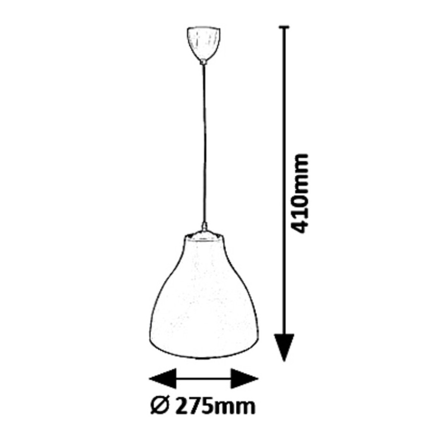 Rabalux - Karājoša lustra ar vadu 1xE27/40W/230V Ø 27,5 cm