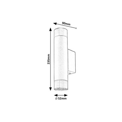 Rabalux - Sienas lampa ZIRCON 2xGU10/5W/230V