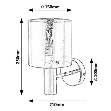 Rabalux - Sienas lampa DONATI 1xE27/60W/230V