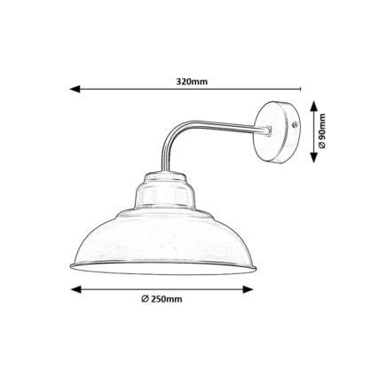 Rabalux - Sienas lampa 1xE27/60W/230V