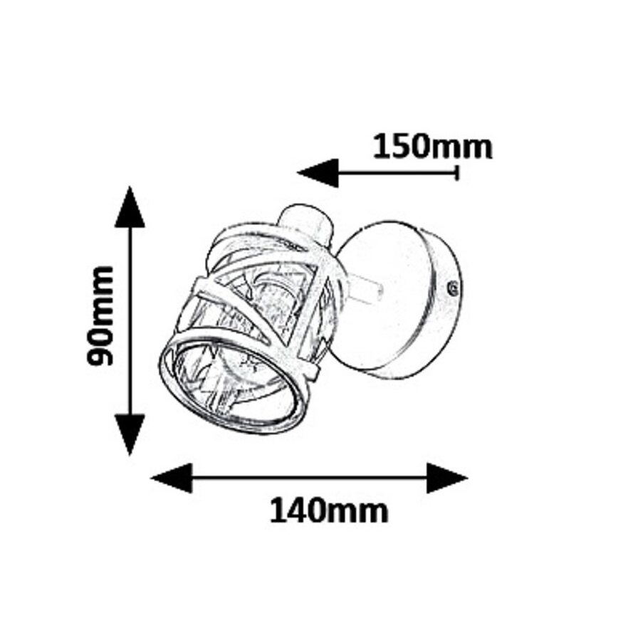 Rabalux 5335 - Sienas lampa OBERON 1xE14/40W/230V