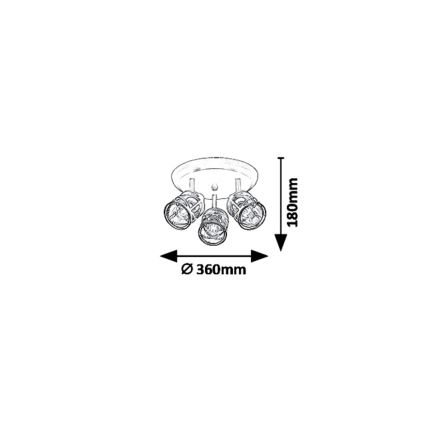 Rabalux 5336 - Lampa OBERON 3xE14/40W/230V