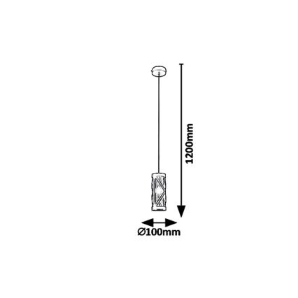 Rabalux 5338 - Lustra ar auklu OBERON 1xE14/40W/230V