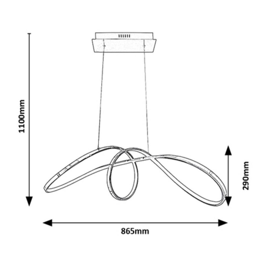 Rabalux - LED Lustra ar auklu LED/38W/230V