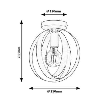Rabalux 5359 - Galda lampa 1xE27/40W/230V
