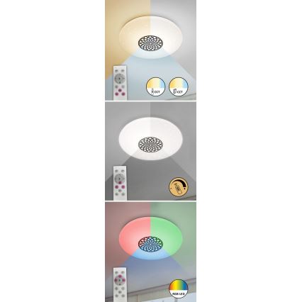Rabalux - LED RGB Aptumšojama griestu lampa LED/24W/230V 3000-6500K Wi-Fi Tuya d. 39,5 cm + tālvadības pults