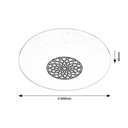 Rabalux - LED RGB Aptumšojama griestu lampa LED/40W/230V 3000-6500K Wi-Fi Tuya d. 60 cm + tālvadības pults