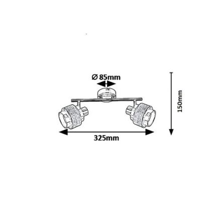 Rabalux 5380 - Lampa BASIL 2xE14/40W/230V