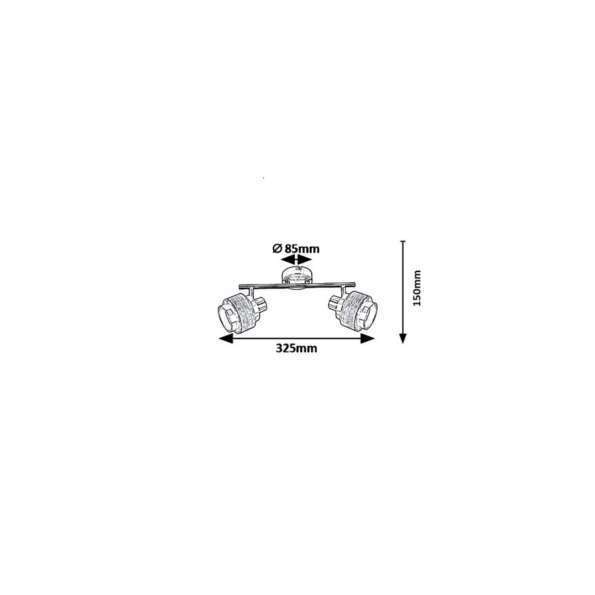 Rabalux 5380 - Lampa BASIL 2xE14/40W/230V