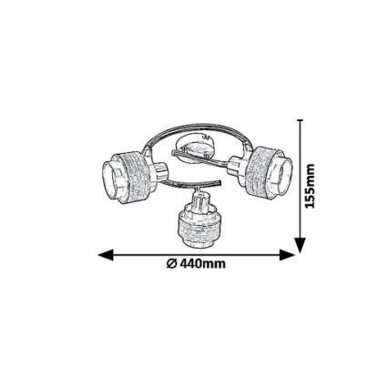 Rabalux 5381 - Lampa BASIL 3xE14/40W/230V