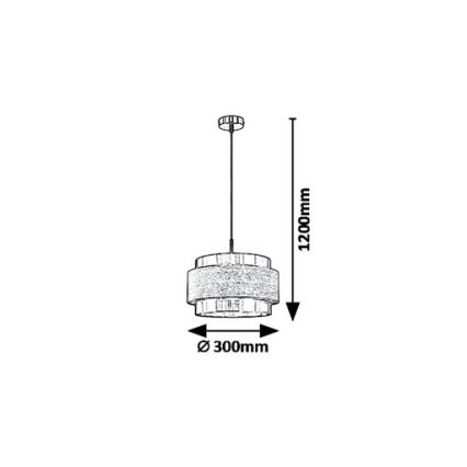 Rabalux - Lustra ar auklu BASIL 1xE27/40W/230V