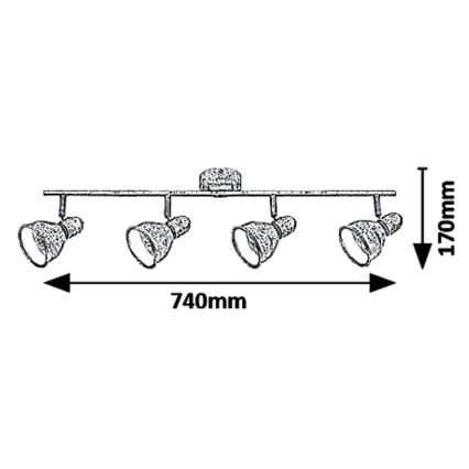 Rabalux 5389 - Lampa THELMA 4xE14/40W/230V